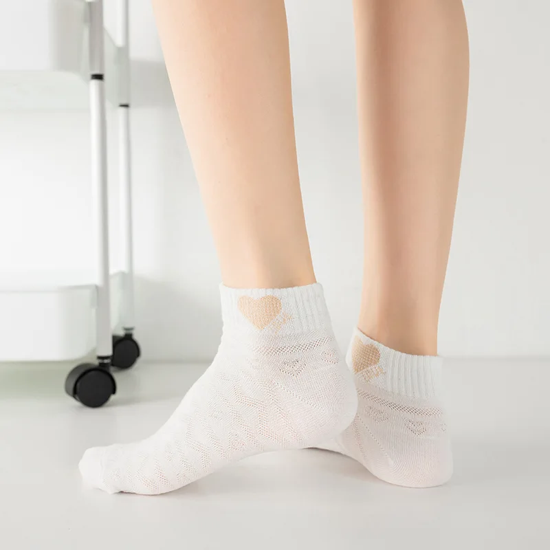 5 Pairs/set Women Socks Cotton Leisure Socks for Women Spring and Summer Korean Girls Japanese Cute Ins Tide White Girls Socks