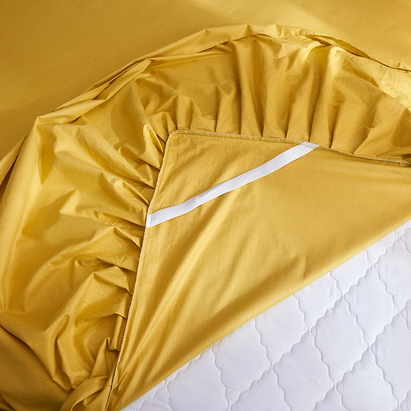  New Cotton Bed Skirt One-Piece Thickened Cover Three-Piece Solid S Mattress Non-Slip Dir