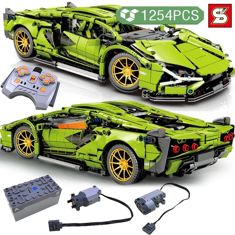 

SY BLOCK 1254 шт. строительный автомобиль, Спортивный Эксперт, развивающие игрушки, подарок, игрушка для мальчиков, Лучший автомобиль с дистанцио...