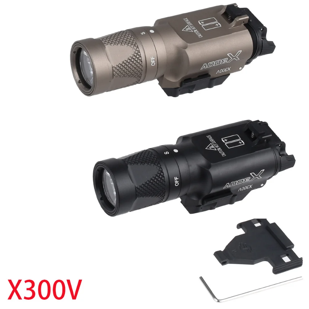 Фото Тактический светодиодный фонарь X300V X300V-IR для крепления под оружие, с функцией стробоскопа, яркий свет, для охоты, стрельбы, EDC, портативный, для экстренных ситуаций, ночного использования №2