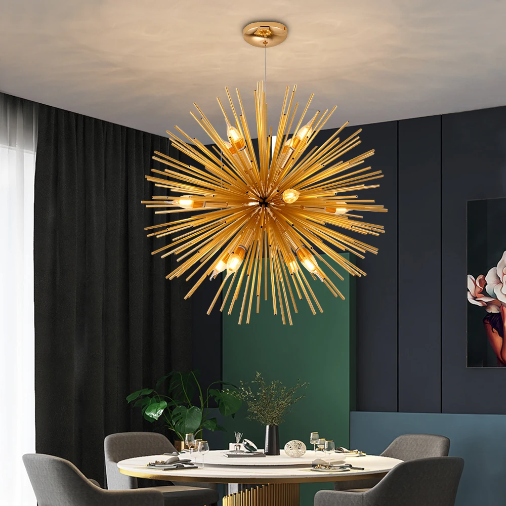 

YOOGEE Modern Suspension Chandelier Creative Spark Ball Ceiling Lamps for Living Room Bedroom Nordic Warm Hanging LED Lighting