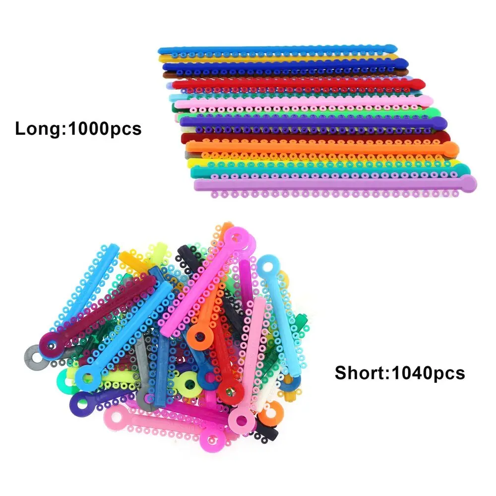 

Dental Orthodontic Ligature Ties Braces Elastic Rubber Bands 1000pcs/1040pcs