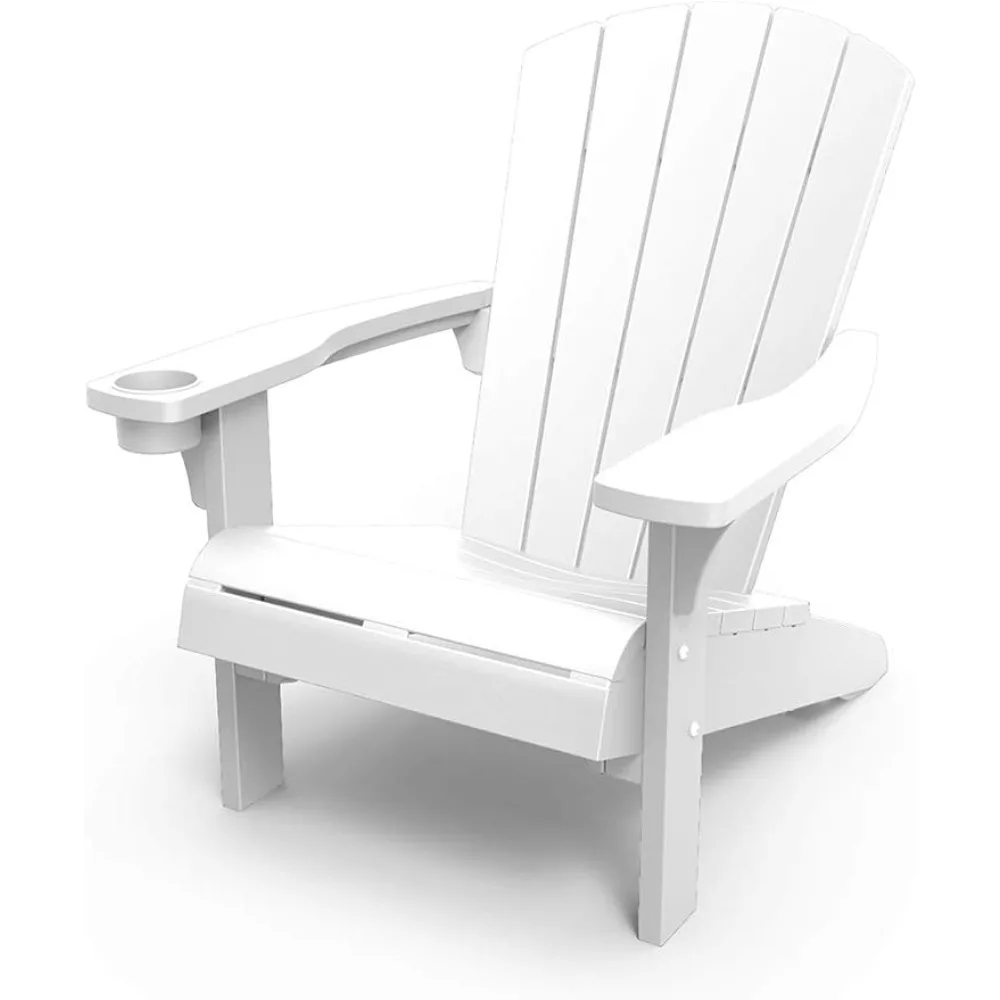 

Уличная мебель Keter Alpine Adirondack из смолы, стулья для внутреннего дворика с подставкой-идеально подходит для сидений на пляже, бассейне и пожарной яме