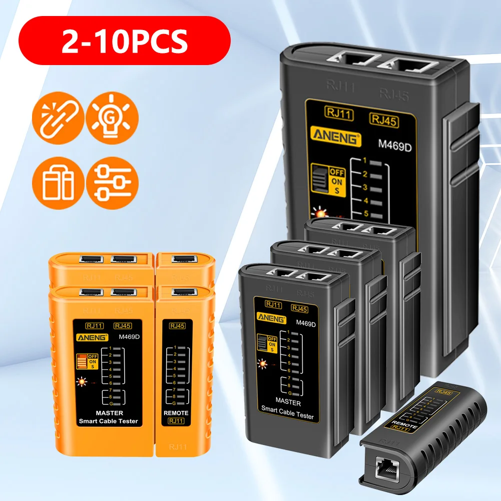 

1-5 шт. ANENG M469D Кабельный тестер lan тестер сетевого кабеля тестер RJ45 RJ11 RJ12 CAT5 UTP LAN Кабельный тестер сетевой инструмент