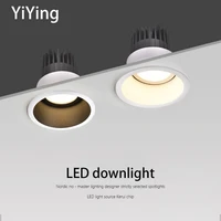 yiying led downlight adjustable angle spotlights dimmable ceiling lamp recessed spot lights foco ac85 265v for kitchen home shop