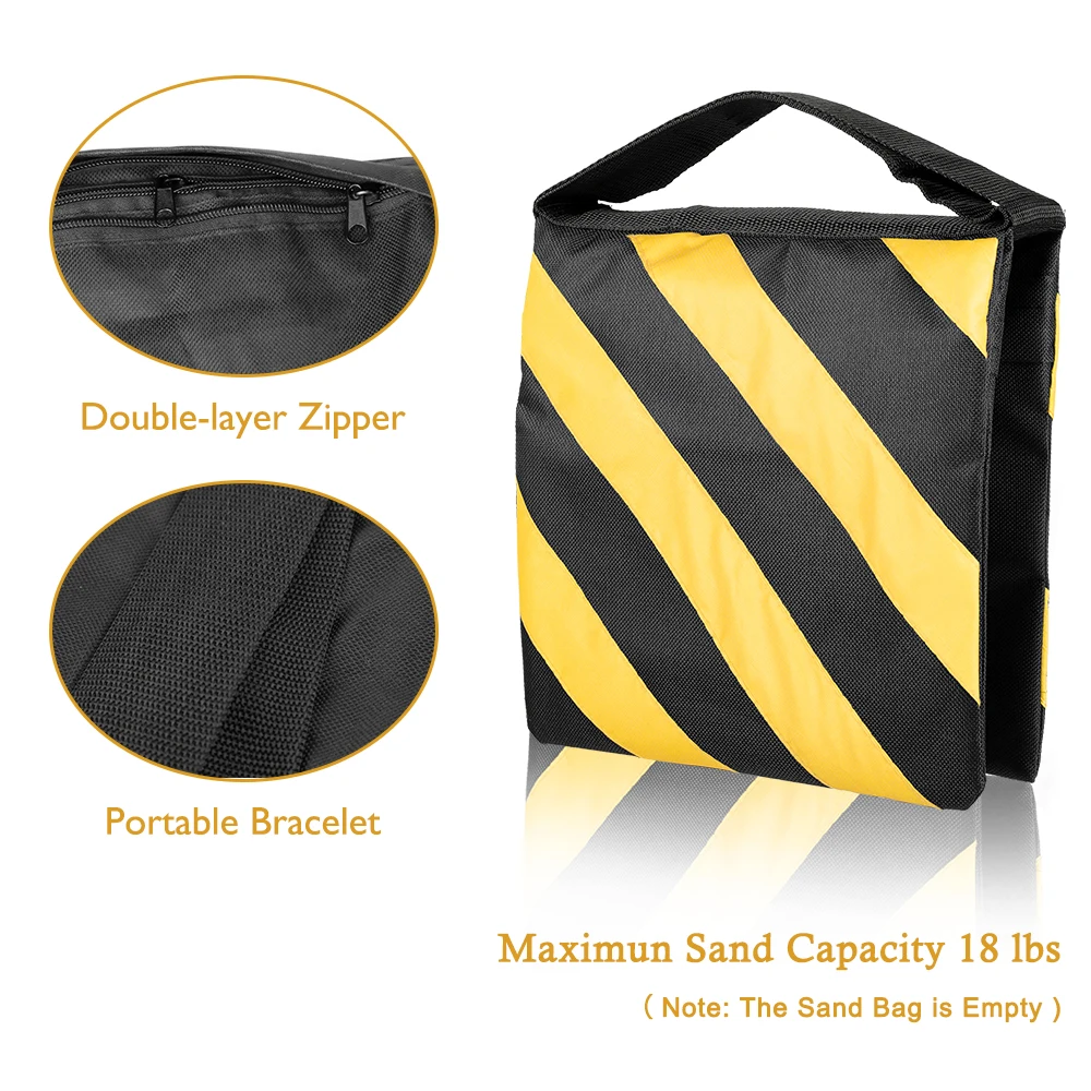 

SH Photography Sand Bag Big Black Yellow Sandbags For C-stand Boom Arm Cantilever Background Backdrop Stand Light Tripod Studio