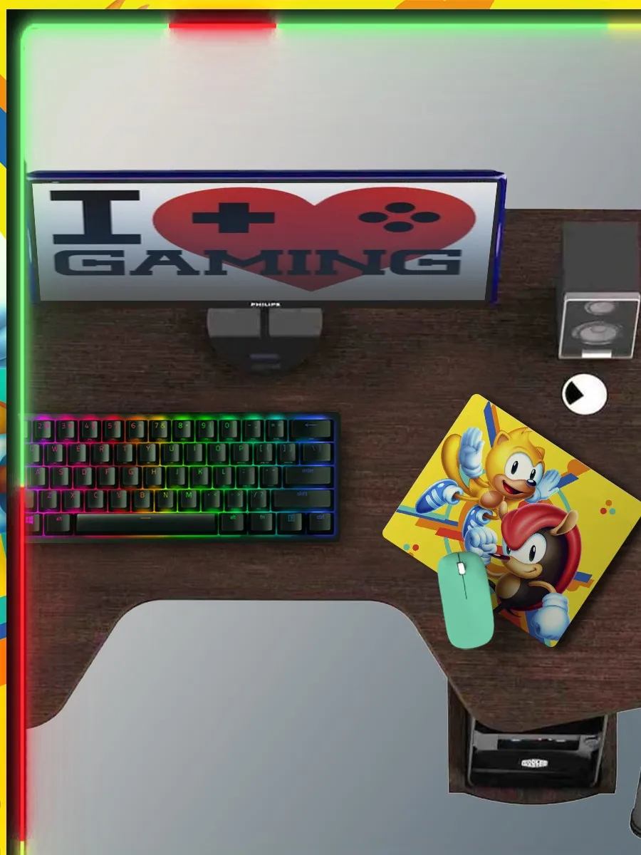 Коврик для мыши 25x30см с принтом Sonic Mania (соник мания марио сега денди нинтендо игра)