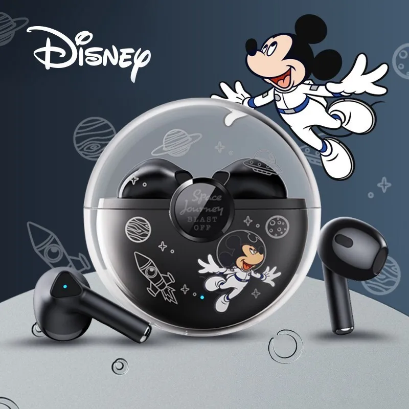 

Оригинальная Спортивная Bluetooth-гарнитура Disney F2 с ограниченным пространством, Микки Маус, Симпатичные мини-наушники с Микки и Минни, музыкаль...