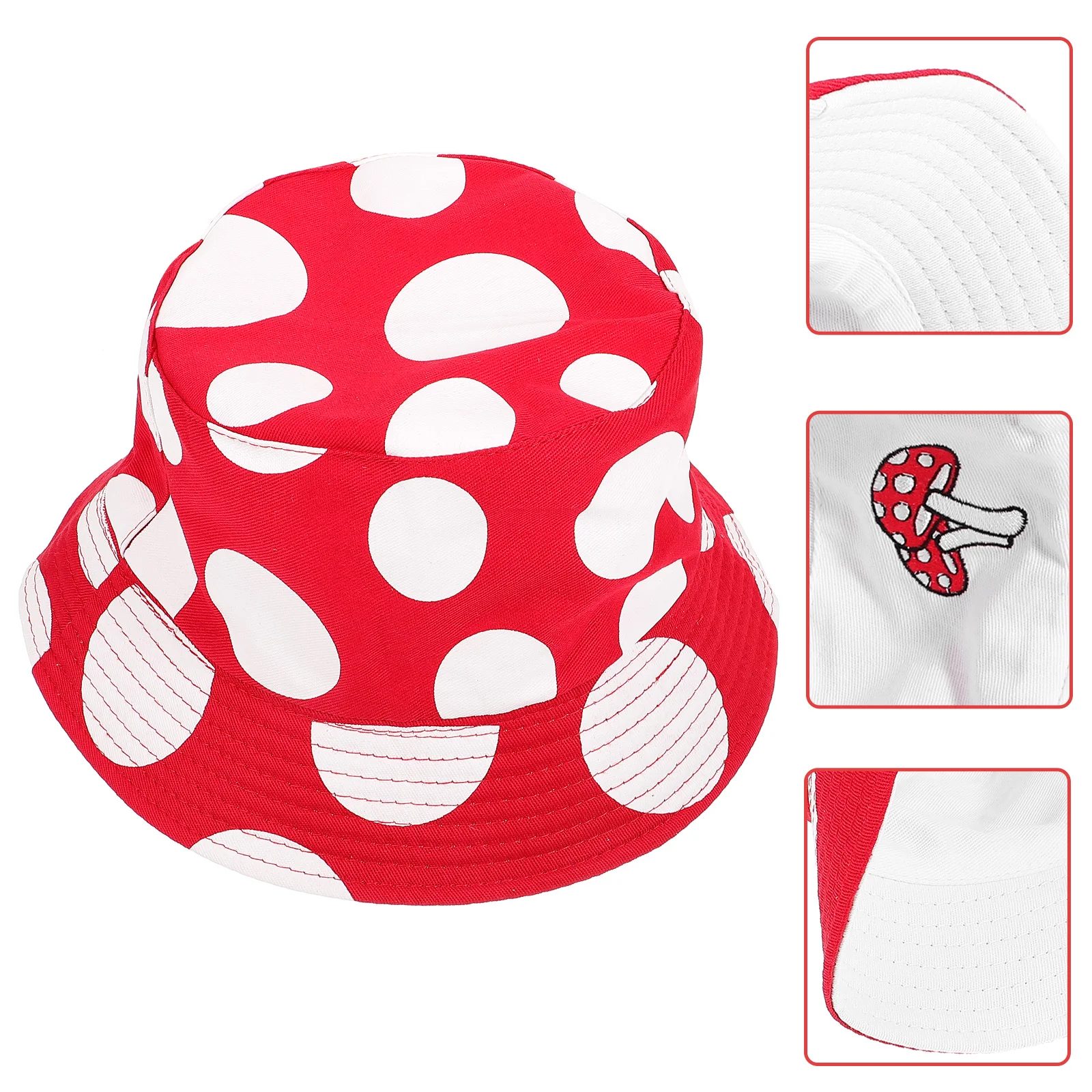 

UV Protection Sun Hat Bucket Women Polyester Fisherman Caps Summer Festival Printing Hats