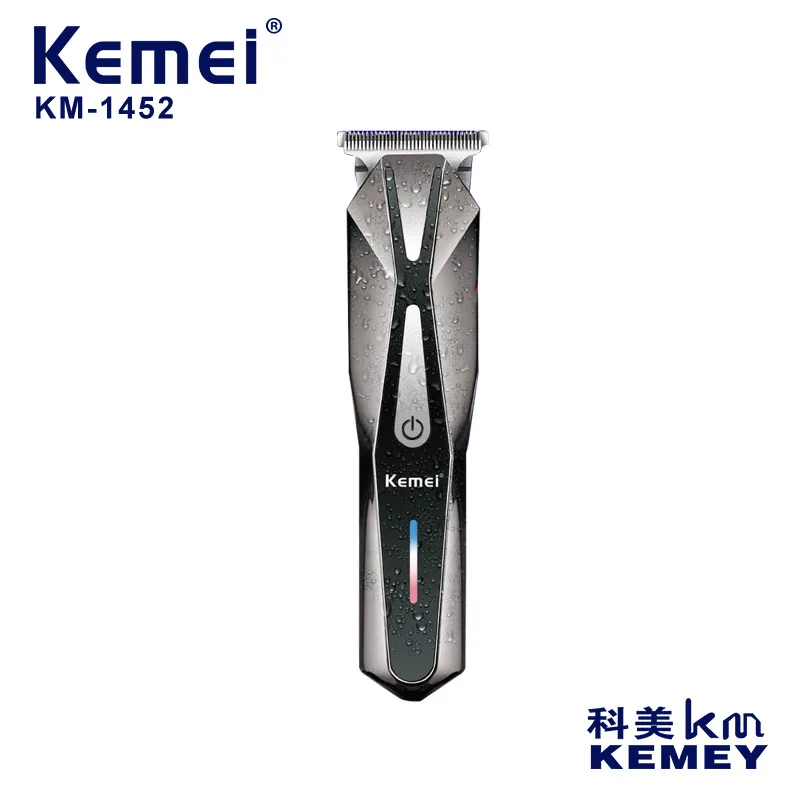 

Kemei Usb Charging Fast Charging Ipx5 Hair Clipper Dry And Wet Available Light Portable Indicator Hair Trimmer KM-1452