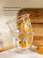 lying tiger glass fresh soup bowl microwaveable heating sealed box heat resistant glass