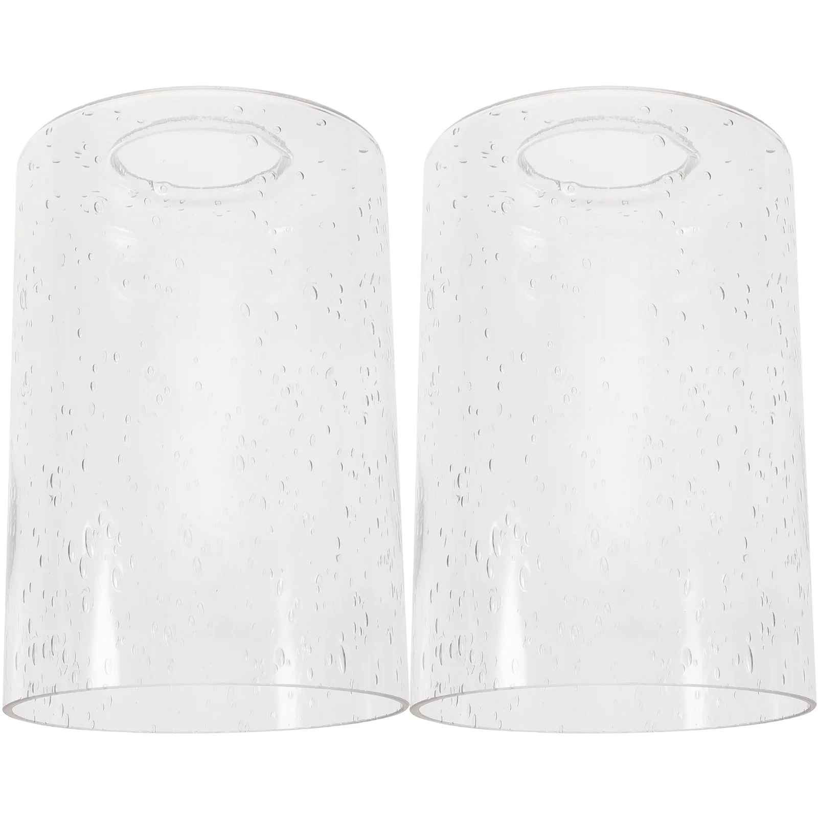 

2 Pcs Clear Lamp Cover Vintage Globe Chandelier Shades Replacement Glass Cylinder Pendant Light Wall Sconce Small Fixture