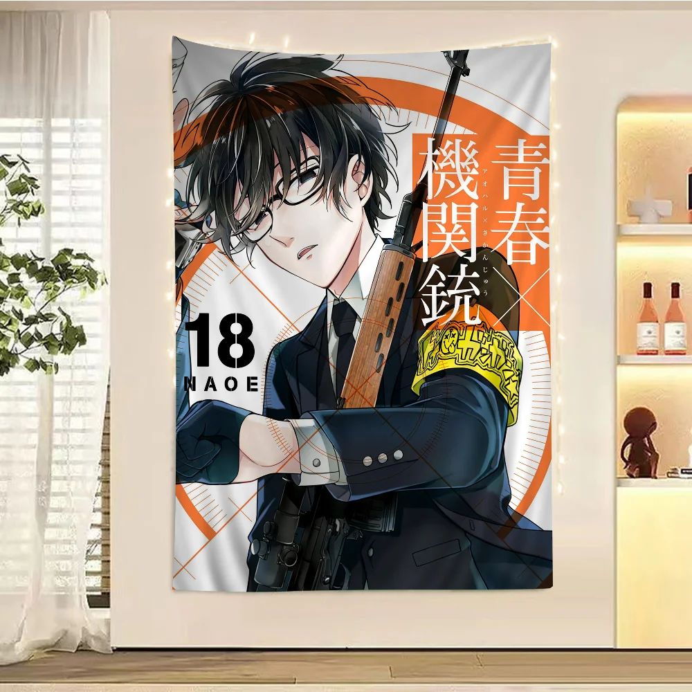 Aoharu X Machinegun гобелен из аниме для гостиной дома и общежития Декор