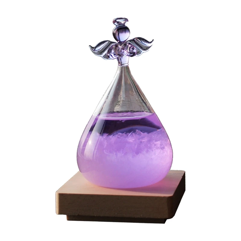 Стеклянный прогноз погоды Angel Storm деревянная бутылка подарок на день Святого