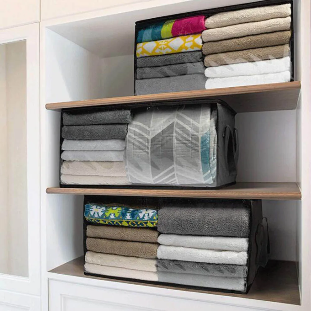 

Коробка-органайзер Складная из нетканого материала для хранения одежды и одеял