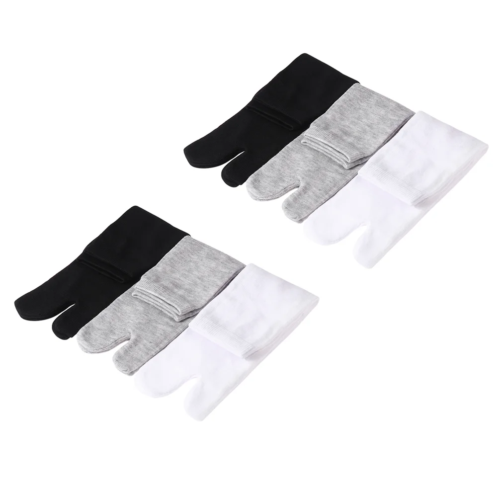 6 Pairs Ankle Socks Slipper Grip Socks Home Slippers Two- Toe Socks Fashion Socks Japan Tabi Socks Japanese Slippers