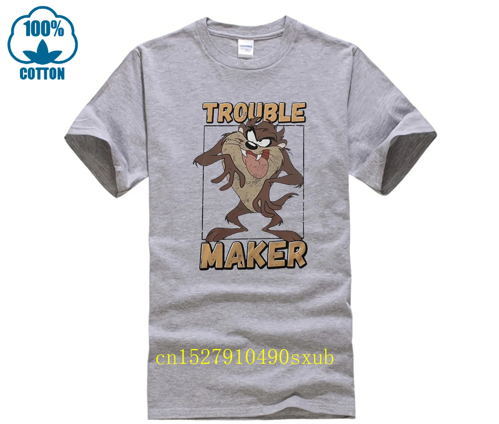 Футболка мужская унисекс серого цвета с принтом тазы