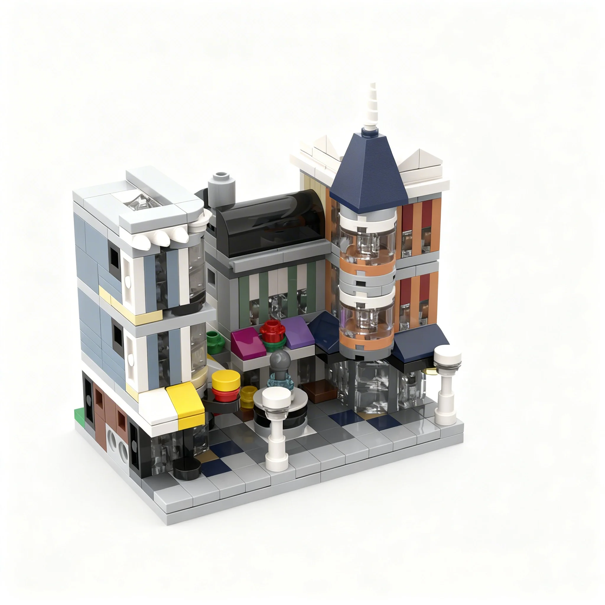 Фото 438 деталей MOC MINI Модульный конструктор: квадратные модульные здания, мини-модели, строительные блоки, набор для творческого развития и образования. №4