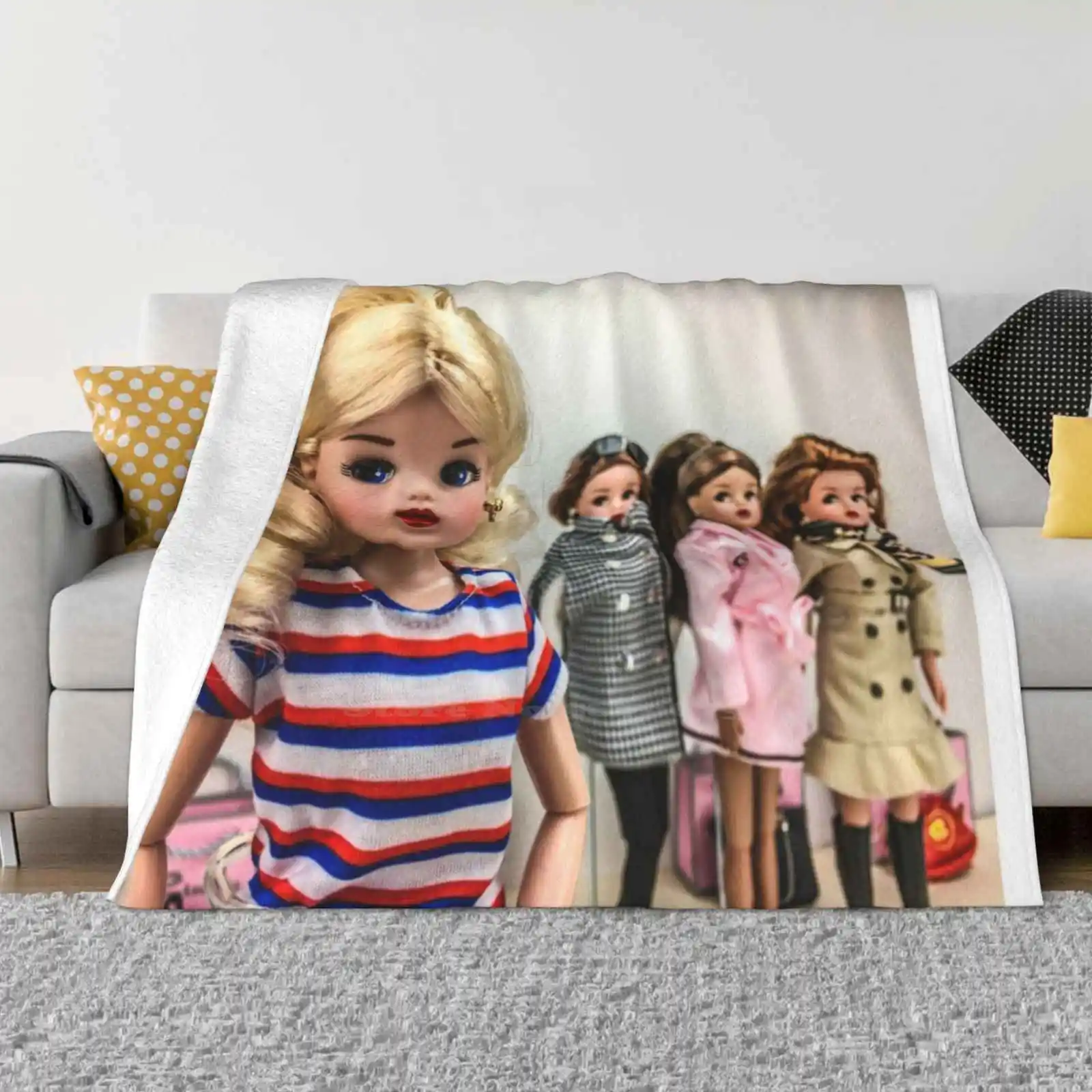 Weekender креативный дизайн легкое тонкое мягкое фланелевое одеяло Sindy куклы игрушки