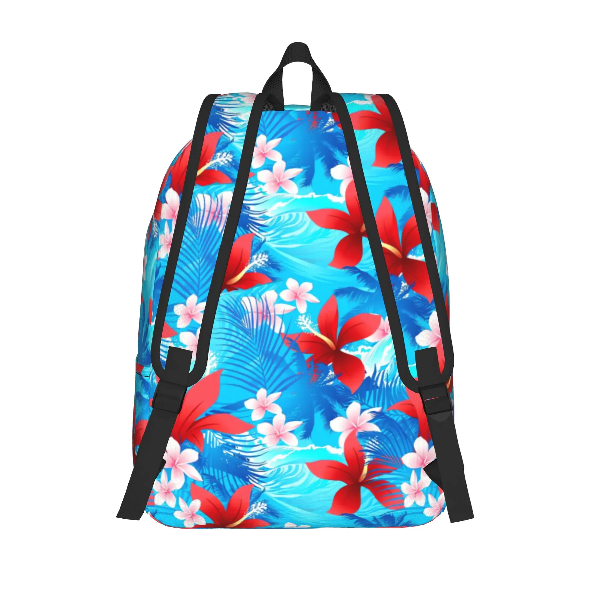 Фото Рюкзак Red Hibiscus Amp Wave, молодежный, из полиэстера, для велоспорта, большие школьные рюкзаки, ранцы №3