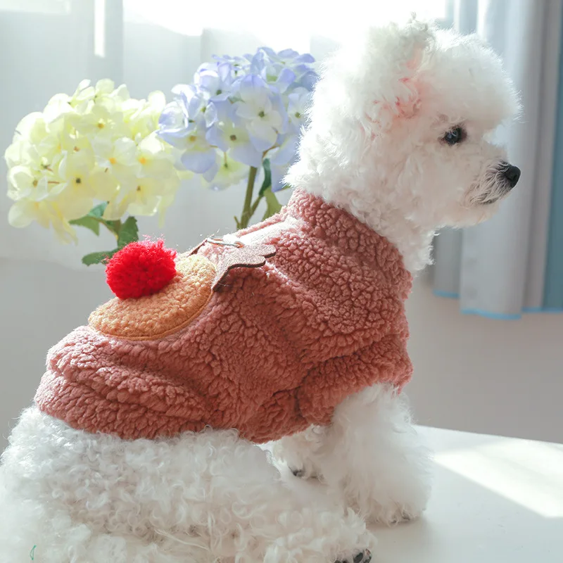 Новинка 2022 роскошная флисовая куртка для собаки зимнее теплое оленевое пальто