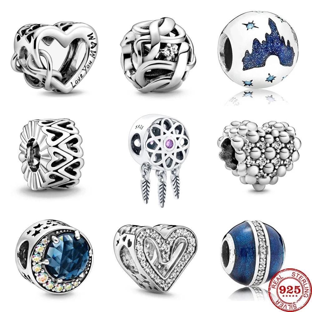 

New Love You Mum Infinity Heart Freehand Charm Bead fit Original Pandora charms silver 925 Bracelet Pulsera Women Berloque