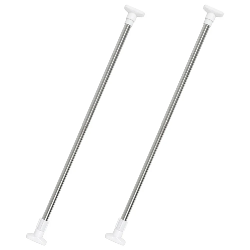 

2pcs Closet Telescopic Clothes Rod Bathroom Punch-free Curtain Rod Multi-functional Clothes Pole