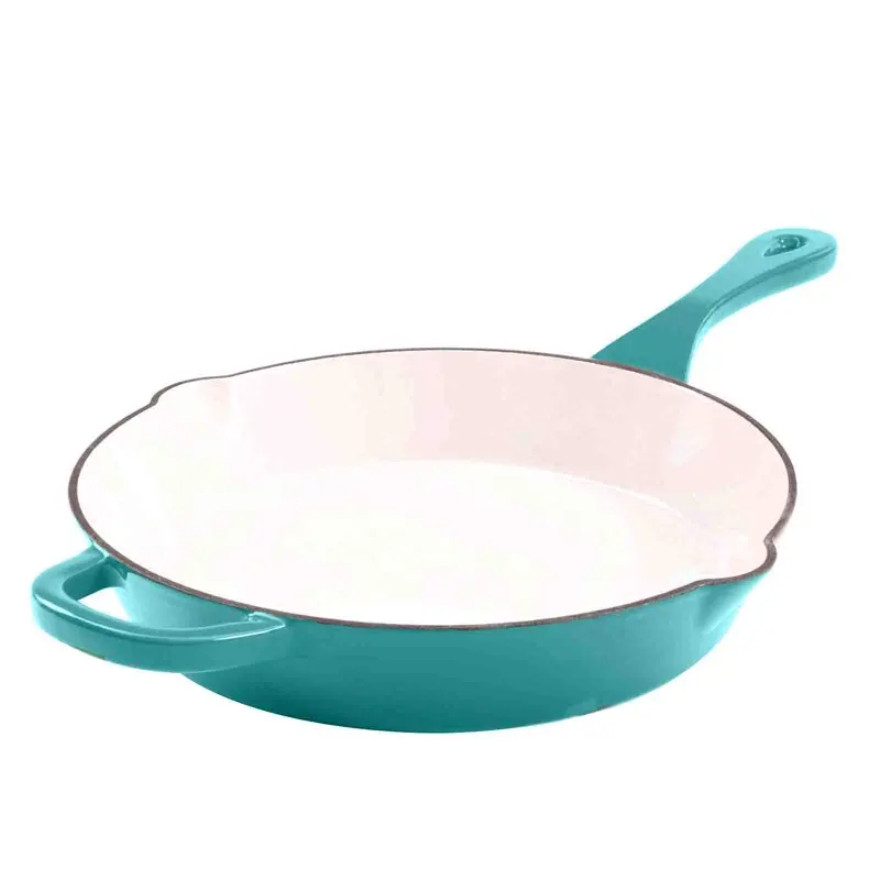 

Круглая чугунная кастрюля с эмалированным покрытием ручной работы, сковорода 12 дюймов, чайный Омбре 2023