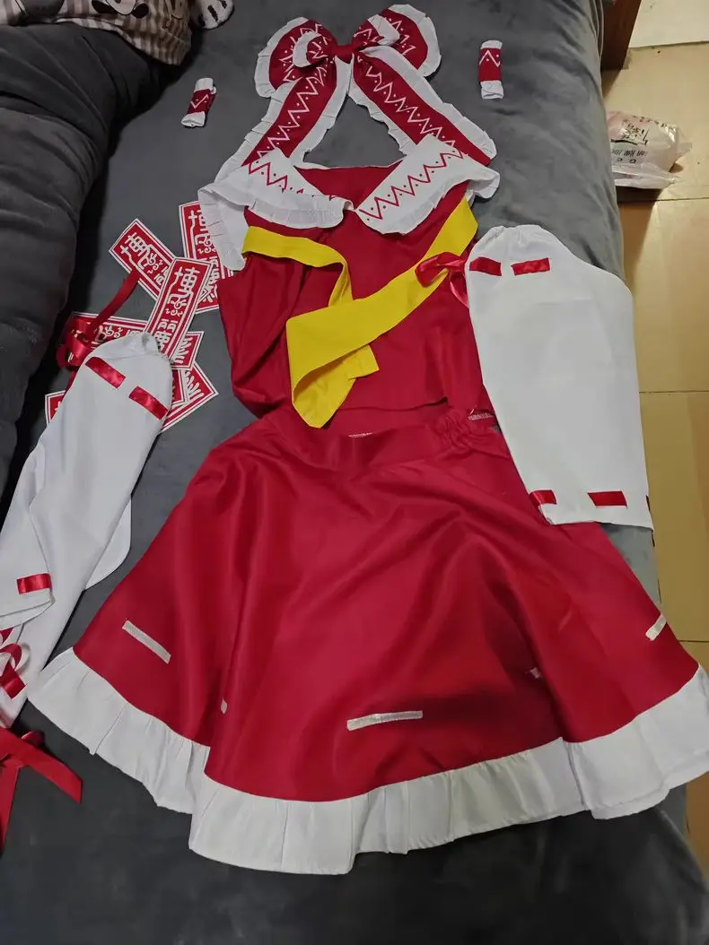 Фото Костюм для косплея Hakurei Reimu из аниме Touhou Project, женская форма в стиле микофуку, полный комплект одежды №5