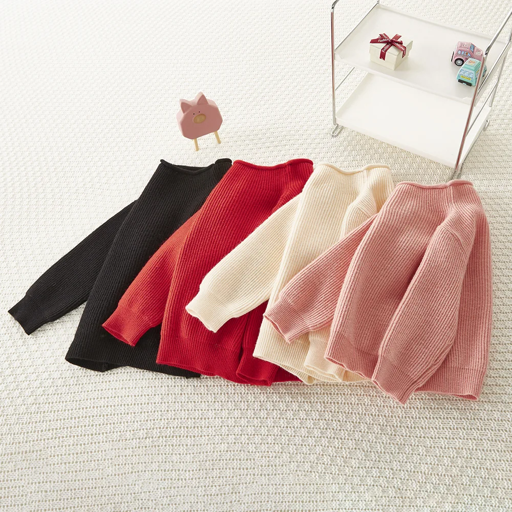 

Children's Clothes Girl's Sweater Spring 2022 New Children's Knitting Cotton Bottomed Shirt Baby Girls Clothing