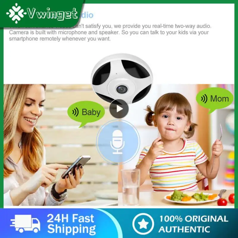 

Support Tf Card P2p Indoor Camera 360 Degrees Panoramic View Wireless Surveillance Camera 1080p Hd Remote Control Cctv Ip Camera