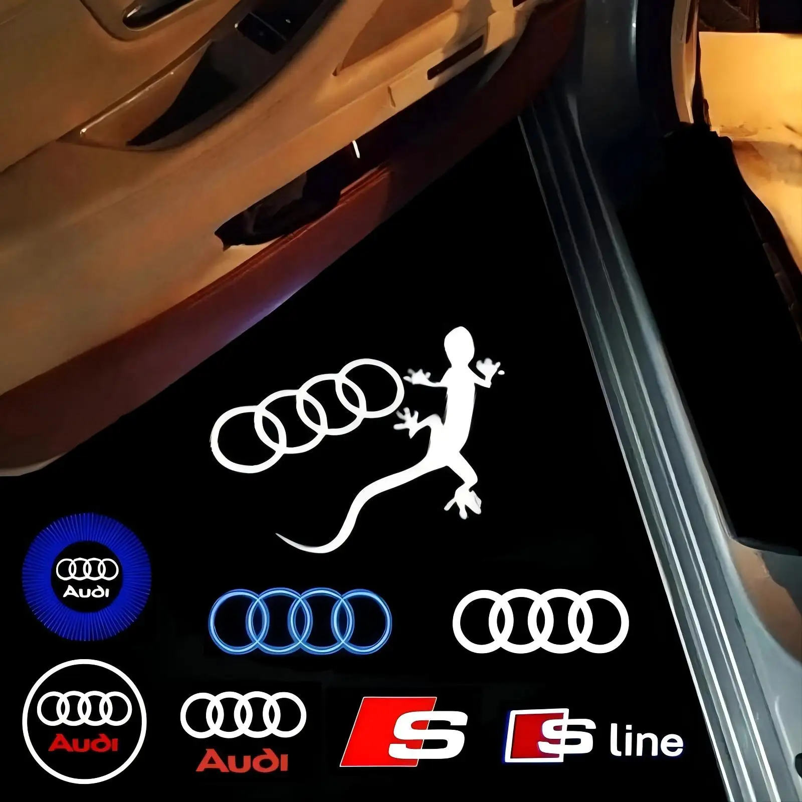 Светодиодная лампа для проектора с логотипом двери автомобиля Audi A3 A4 B8 8P 8V A6 C7 A5 Q5