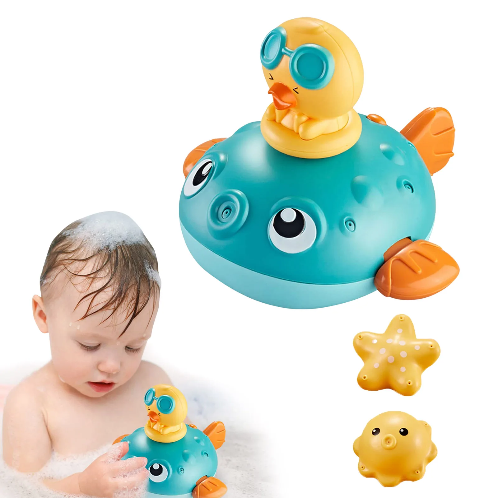

Baby Bath Toys Electric Baby Bath Toys Electric Baby Shower Toy For Bathtub Swimming Pool Toddlers Gift With 4 Sprinkler Heads