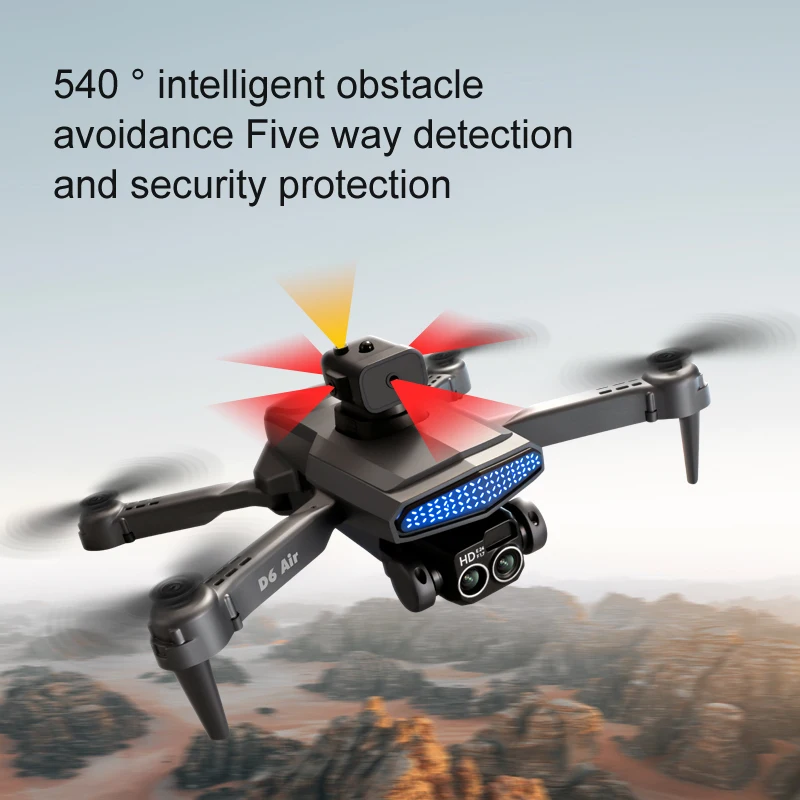 Дрон D6 с двойной камерой 4K Wi-Fi FPV