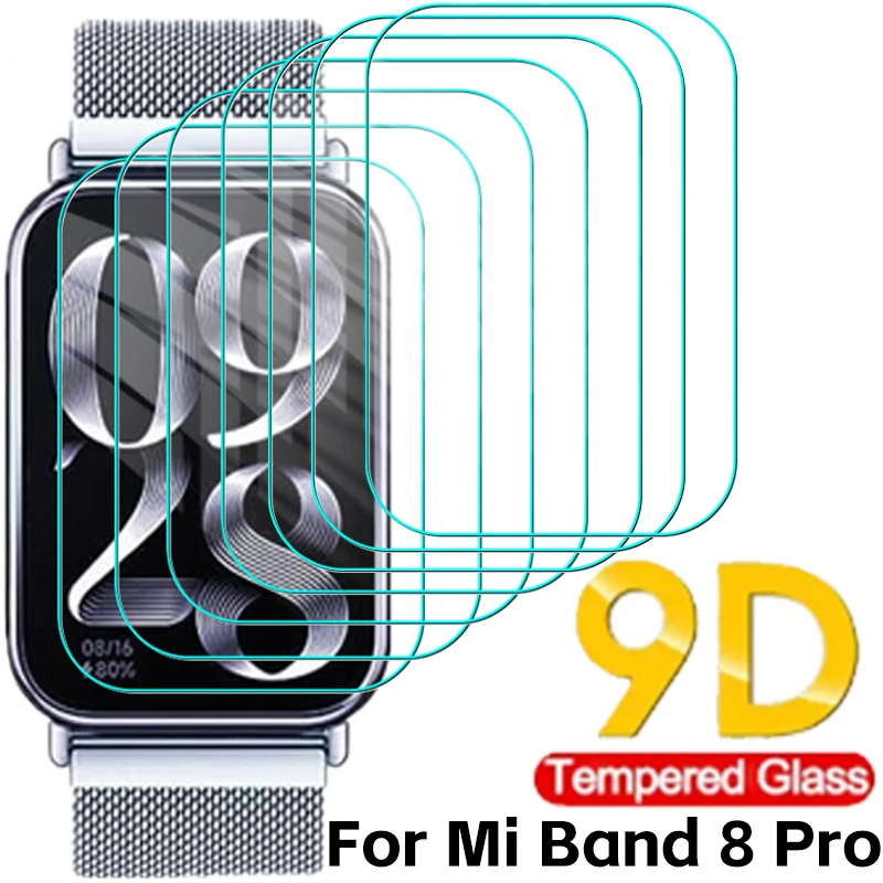 Закаленное стекло для смарт-часов Xiaomi Mi Band 8 Pro защитная пленка с полным покрытием