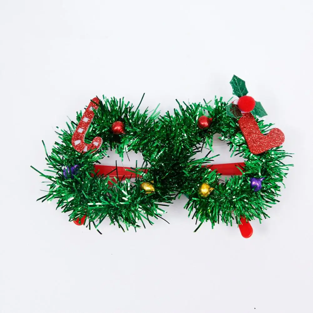 

Christmas Eyeglasses Festive Holiday Party Glasses Sparkling Christmas Tree Hat Shape Glittery for Christmas for Christmas