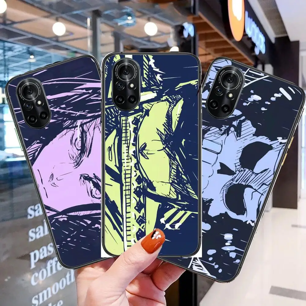 

Drawing-line Clear Phone Case For Huawei Honor 20 10 9 8A 7 5T X Pro Lite 5G Black Etui Coque Hoesjes Comic Fash design