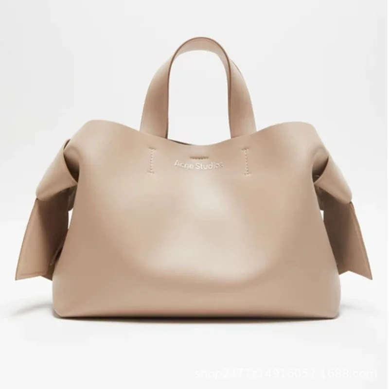 Повседневная женская сумка через плечо из натуральной кожи с бантом мягкая