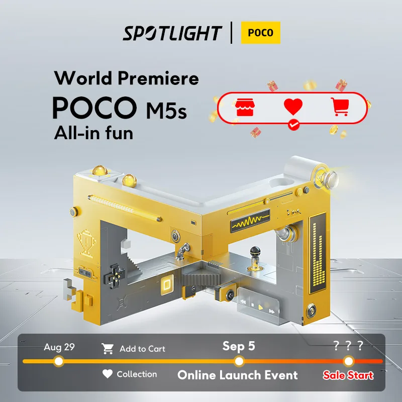 [World Premiere】POCO M5s глобальная версия смартфон (5 сентября, 2022 20:00 GMT + 8 онлайн запускаемое событие, добавить в корзину и список желаний) - смартфоны
