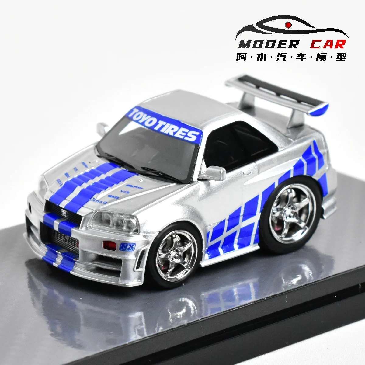 МОДЕЛЬ YM 1:64 R34 Z-TUNE Q Автомобильная литая под давлением модель автомобиля из смолы