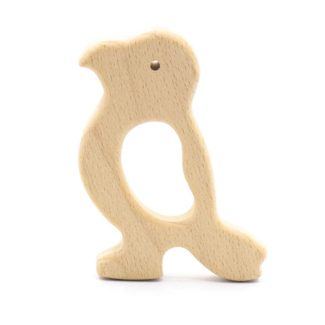 20pc Baby Wooden Teether Animal Beech Pacifier Pendant BPA Free Wood Teeth Blank Rodent Teether Toy Nursing Gift Children's Good