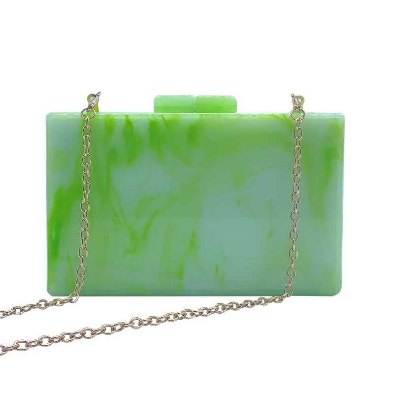 

Women's Bags With Free Shipping Bridal Acrylic Clutch Luxury Party Wedding Evening Fashion Brand Green Handbag Shoulder Wallet