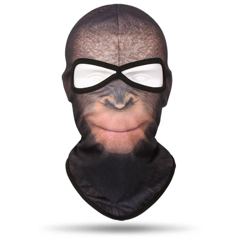 Балаклава с 3D-принтом кошек и собак, маска для лыжного спорта и сноуборда, мотоциклетная дизайнерская подкладка для шлема, велосипедная теплая маска для шеи и лица