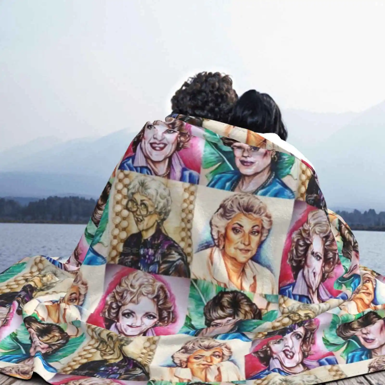Оригинальное фланелевое мягкое одеяло Golden Girls новая распродажа Bea Arthur Estelle Getty White