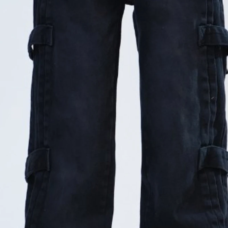 Брюки-карго мужские хлопковые винтажные свободные штаны с большими карманами