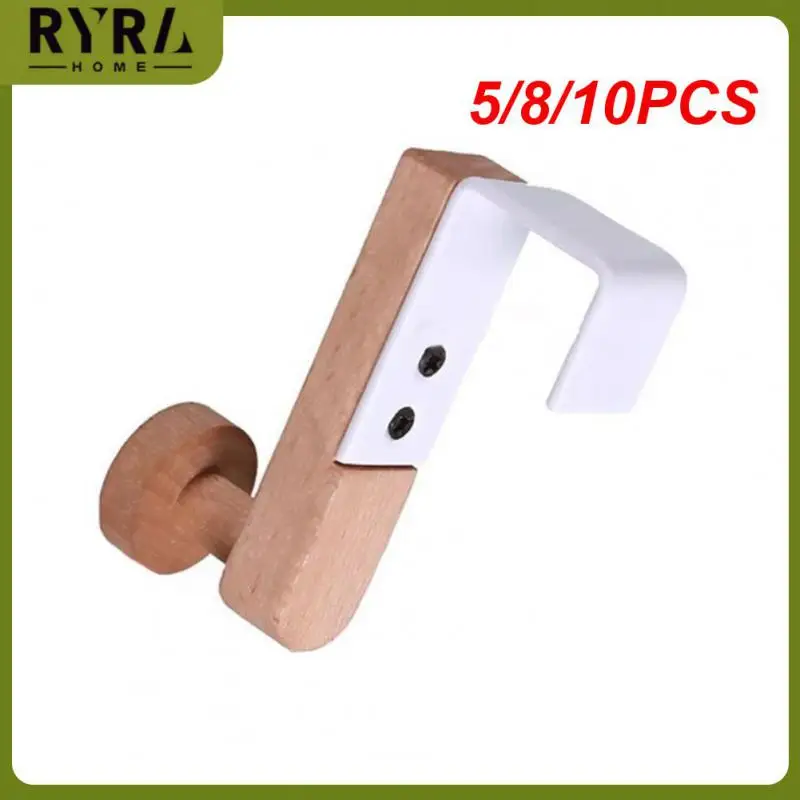 

5/8/10PCS Durable Door Back Hanging Holder Strong Load-bearing Kitchen Cabinet Hook Nail-free And Punch-free Design Anti-deform