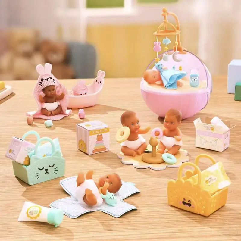 Фото Новые оригинальные мини-фигурки Miniverse Make It Mini Real Baby и Make It Mini Baby 2 Food, коллекционные мини-игрушки в закрытых шарах, украшения, подарок на день рождения для детей №3