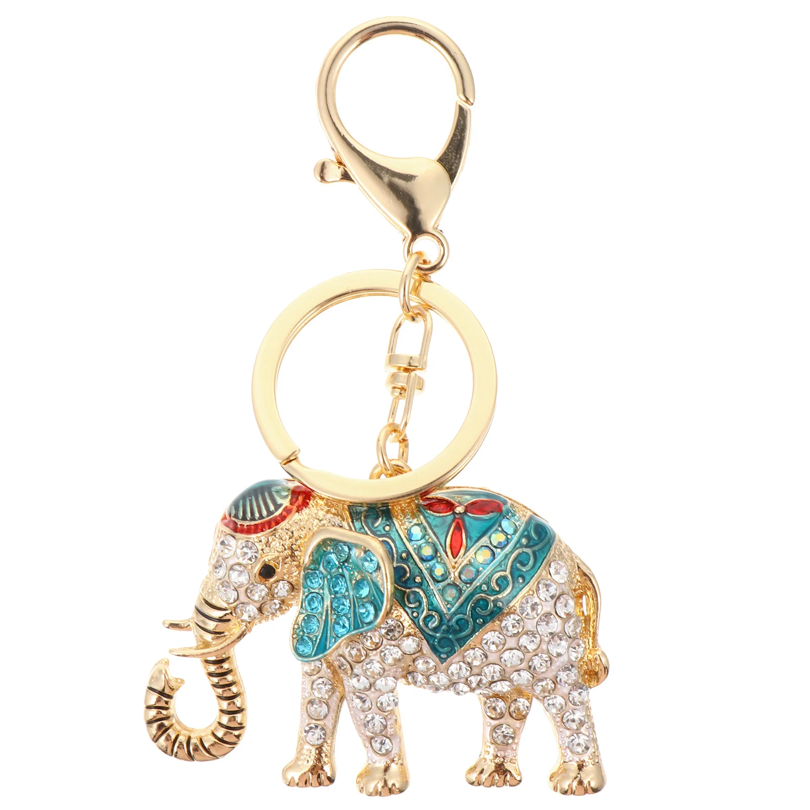 Брелок со слоном кольца подвеска сумка подарок металлический держатель