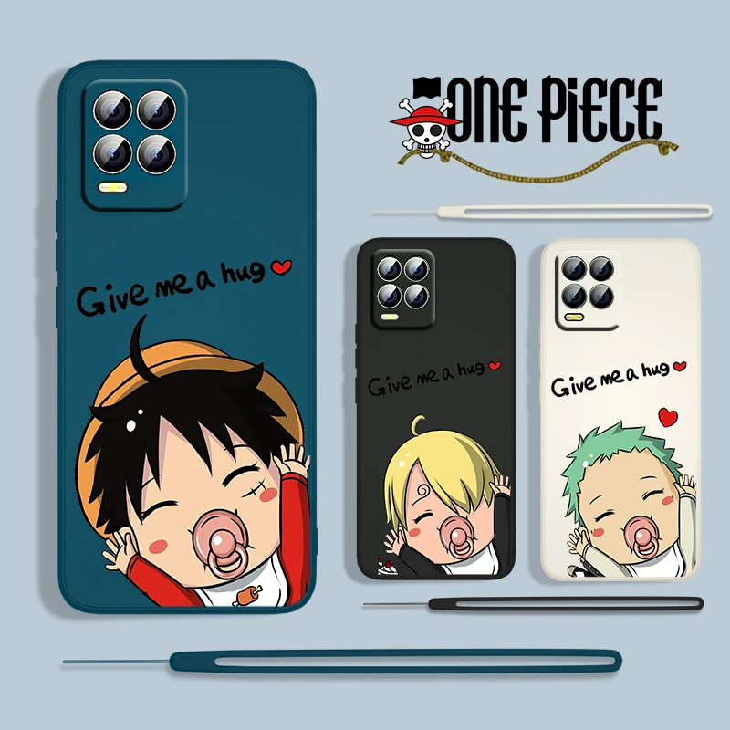 

Hot Anime One Piece Cool For OPPO Realme 50i 50A 9i 8i 8 6 Pro Find X3 Lite NEO GT Master A9 A5 2020 Liquid Rope Phone Case Capa