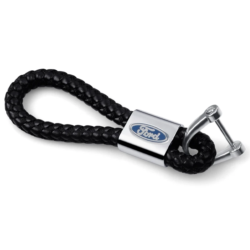 Brelok samochodowy pleciony sznur zapobiegający zgubieniu łańcucha dla Ford Fiesta Fusion Kuga Ranger Edge Mondeo Taurus Shelby Explorer Escape